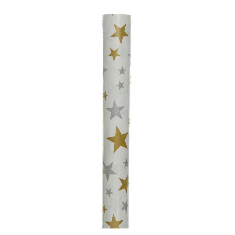 Papier cadeau papier Or/Argent - L. 200 x l. 70 cm