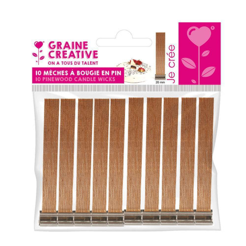 Meches à bougie L pin sachet x 10
