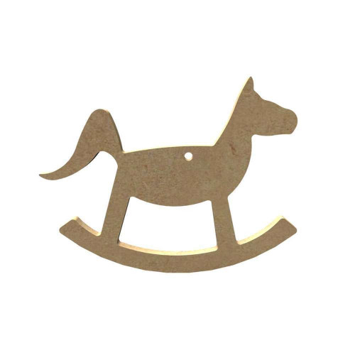 Support bois Cheval à bascule percé 12x10 cm - à d