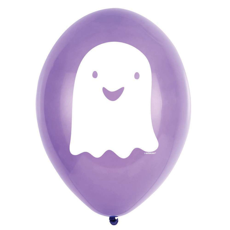 6 ballons latex Halloween Friendly fantomes 23cm
