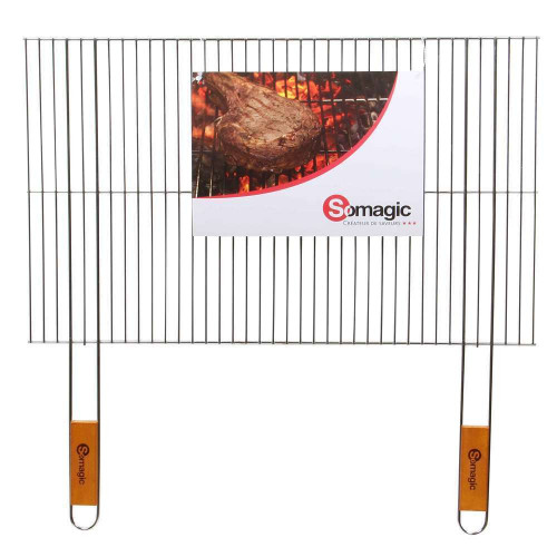 Grille Simple Rectangulaire 67 X 40 Cm Acier Chrom