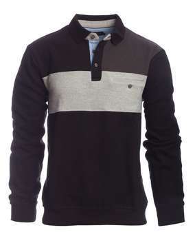 Polo Empiècement 3 Couleurs Noir L