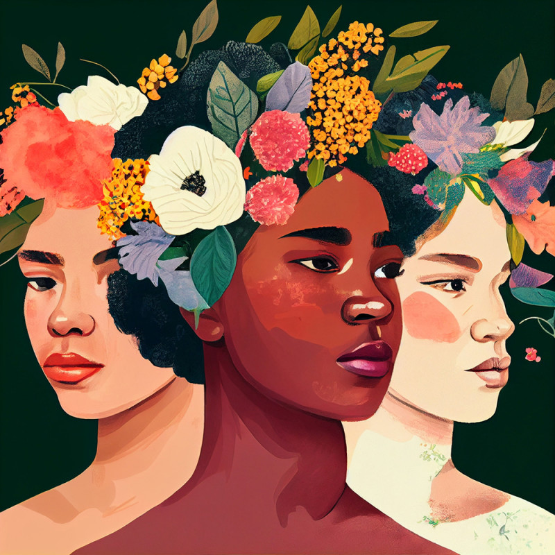 Kit de peinture par numéro 'Visages', 21 couleurs
