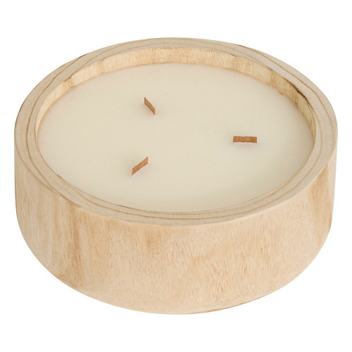 Bougie parfumée avec pot en bois 'Wonj' - 1100g