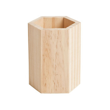 Pot à crayons hexagonal 10 cm