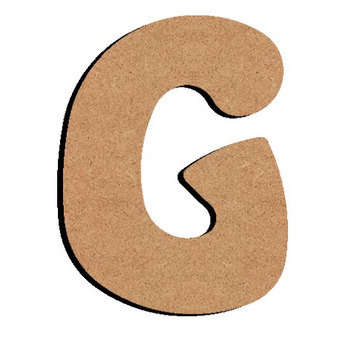 Forme en médium - Lettre majuscule G (8x6cm)