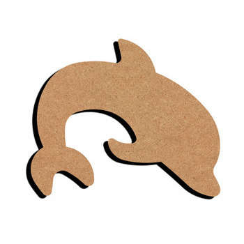 Forme en médium - Dauphin 14x12cm