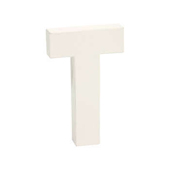 Lettre T, en papier mâché L. 20,5 cm