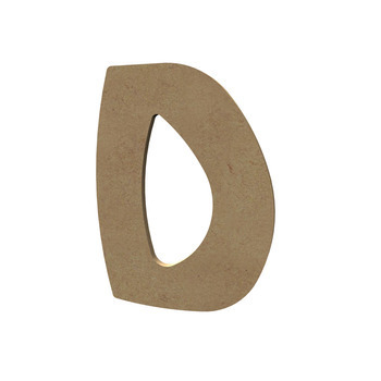 Forme en médium - Lettre majuscule D (15x11cm)
