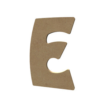 Forme en médium - Lettre majuscule E (15x11cm)