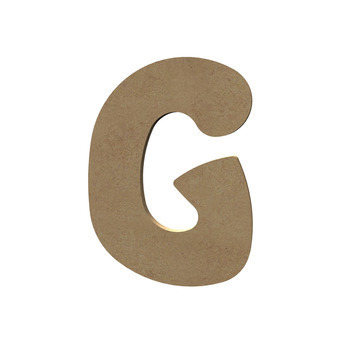 Forme en médium - Lettre majuscule G (15x11cm)