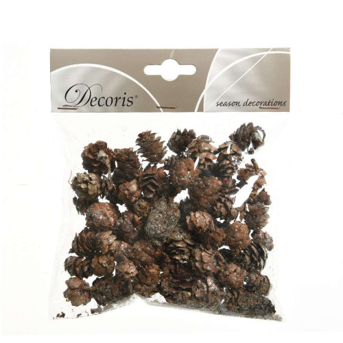 Pomme de pin naturelle paillettes L. 3 H. 18cm