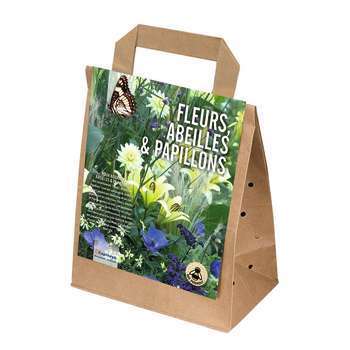 Assortiment fleur abeille papillon blanc X30