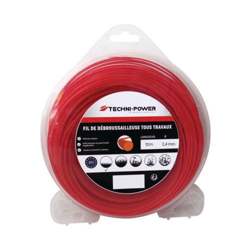 Fil de debroussailleuse rond ø 2,4 mm blister de 1