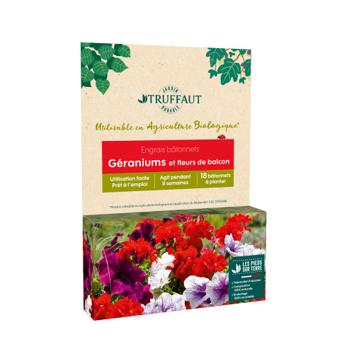 Engrais en bâtonnets pour Géraniums et Fleurs de b