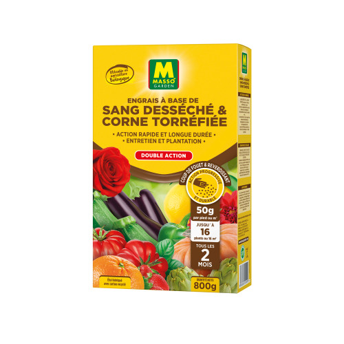 Engrais azoté : sang desséché et corne torréfiée U