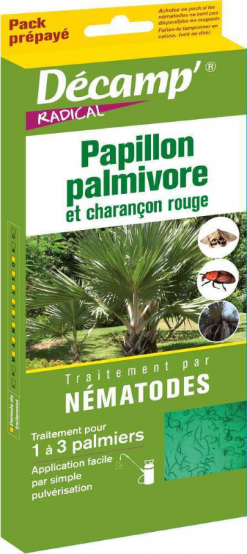 Nématodes contre le papillon palmivore ou le chara