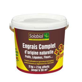 Engrais origine naturelle 5kg + 2kg