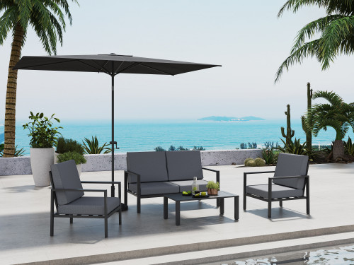 JAO SALON BAS 4 PCS ANTH/GRIS CLAIR