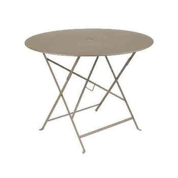 Table pliante ronde extérieure BISTRO en acier tau