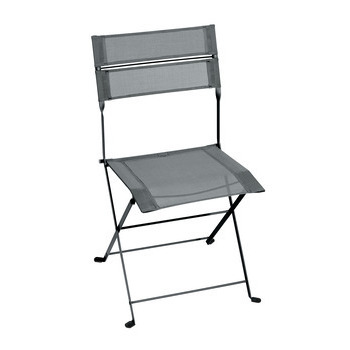 Chaise pliante LATITUDE en acier et toile gris ora