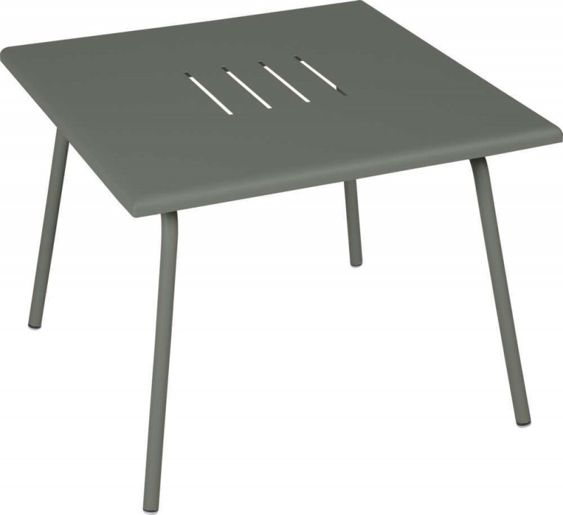 Table basse Monceau : acier, vert, 57x57cm