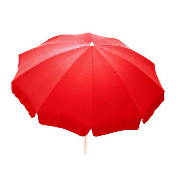 Parasol Monte Carlo en toile rouge - D240 cm