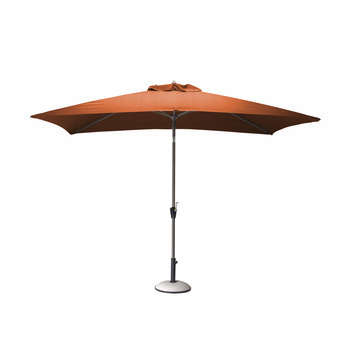 Parasol de jardin 3x2m à manivelle, orangé