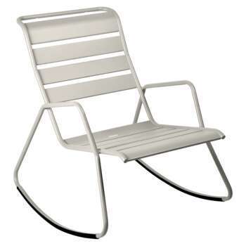 Rocking chair MONCEAU en acier gris argile