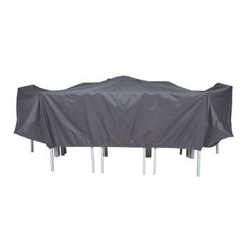 Housse table rectangulaire: gris 310x130x60cm