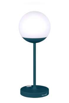Lampe nomade rechargeable MOOON! bleu en aluminium