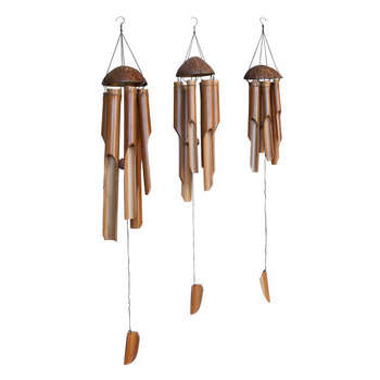 Carillon en bambou - D. 13xH. 30 cm