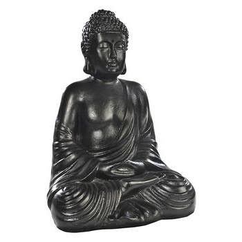 Bouddha hindou en pierre reconstituée ton ciré noi