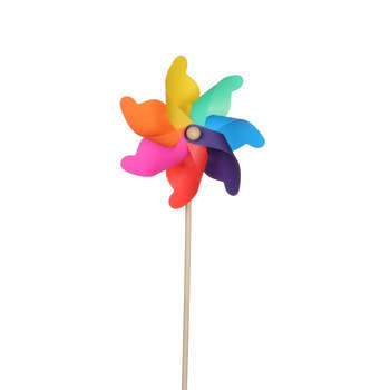 Moulin à vent en plastique, multicouleur L. 24 x 1