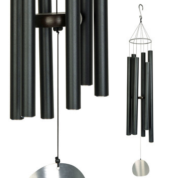 Carillon Auréole en aluminium noir - H. 142 cm