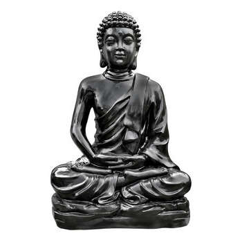 Bouddha Kadampa en pierre reconstituée ton ciré no