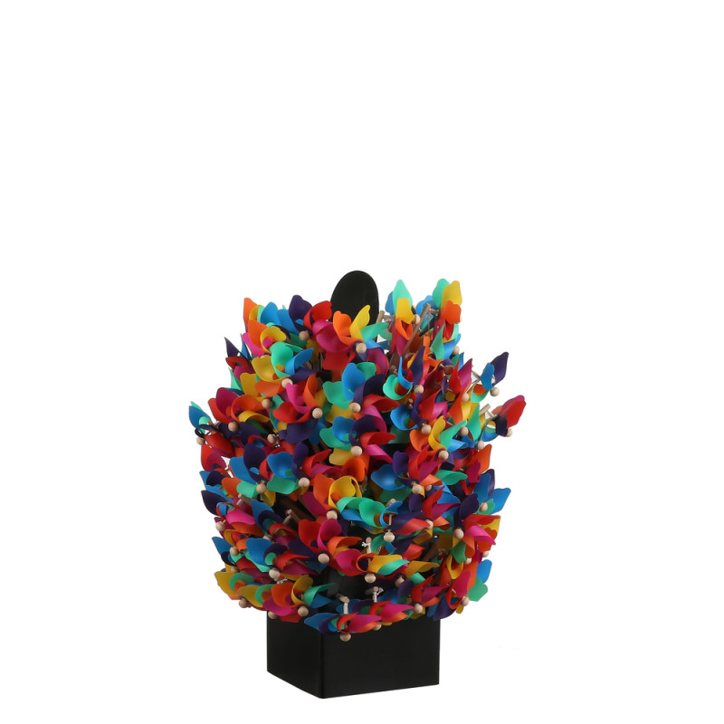 Moulin à vent multicolore - L. 14xl. 9xH. 37cm