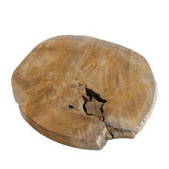Assiette , Décoration en teck, D 22 cm