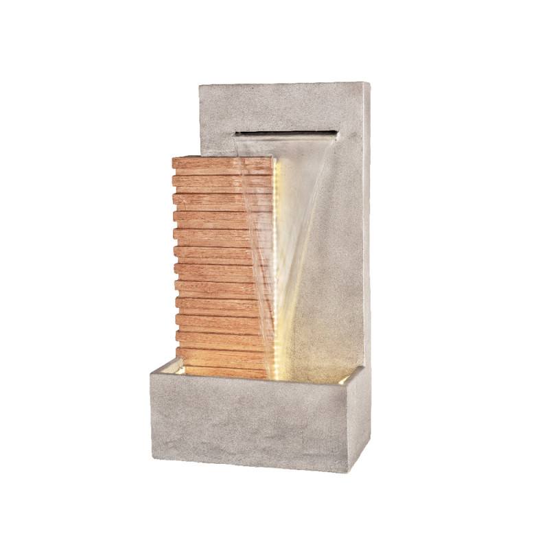 Fontaine LED rectangulaire en CCV, coloris gris -