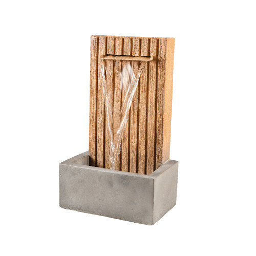 Fontaine rectangulaire en CCV, coloris gris - L. 2