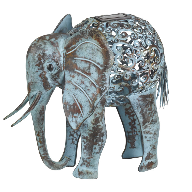 Éléphant solaire en métal