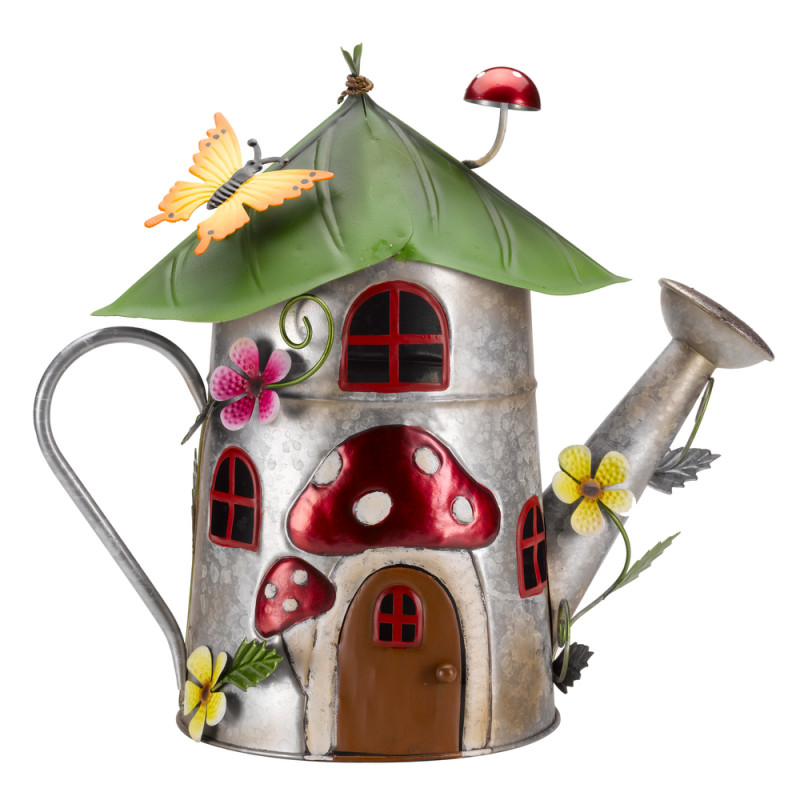 Maison Arrosoir, en métal - L30xl33xH30cm