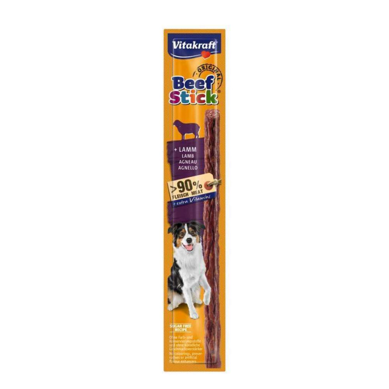 Beef Stick à l'agneau, friandise pour chien en bât