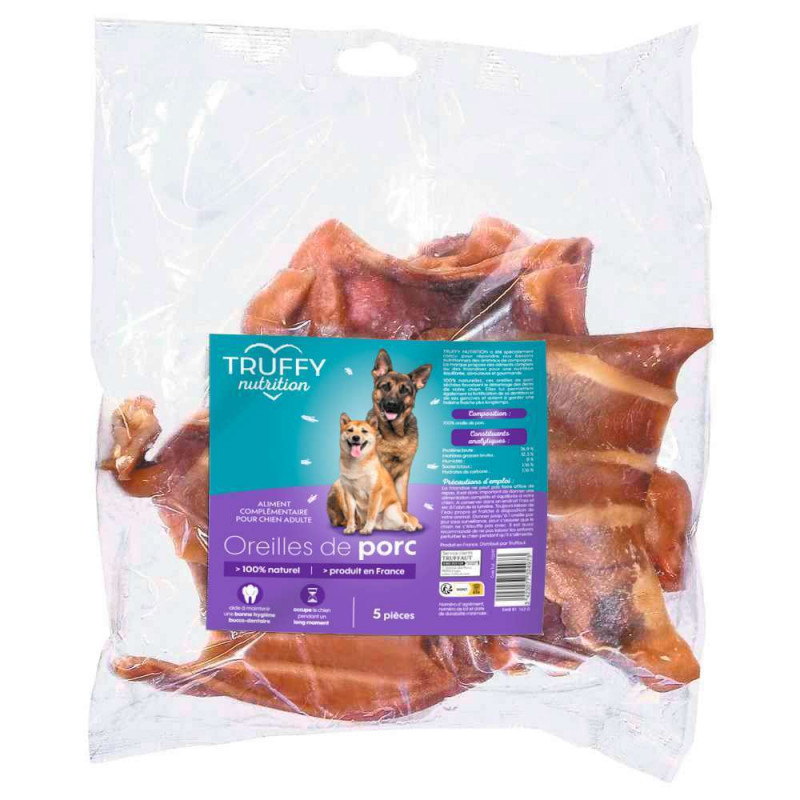 Oreilles de porc pour chien Truffy nutrition