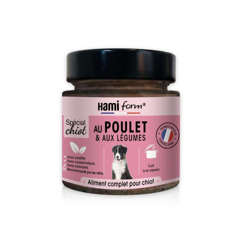 Menu cuisiné pour chiot au poulet et aux légumes 2