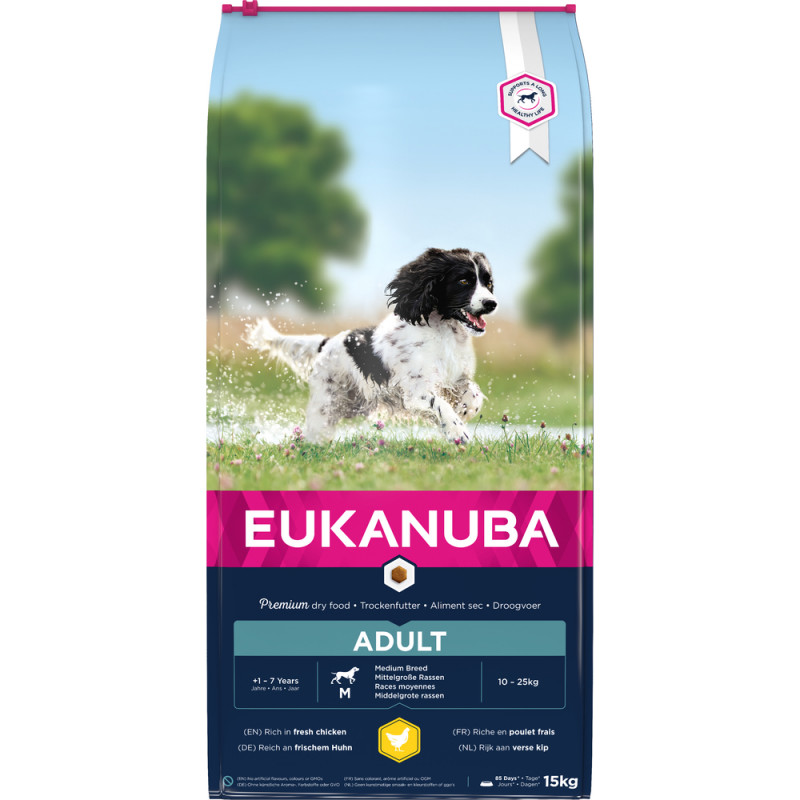 Croquettes au poulet, pour chien adulte de taille