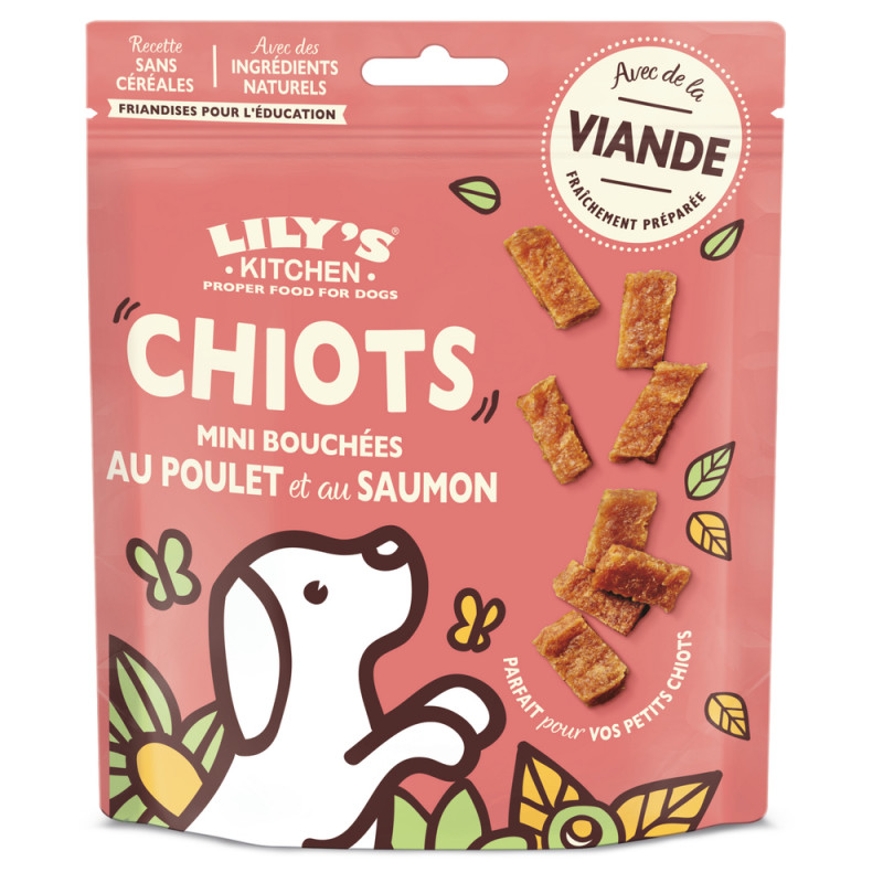 Friandises pour chiot : mini bouchées au poulet et
