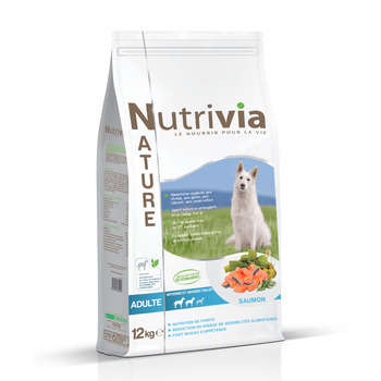 Aliments complet chien Nutrivia: saumon 12kg