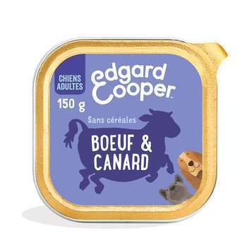 Barquette Edgard&Cooper buf et canard pour ch