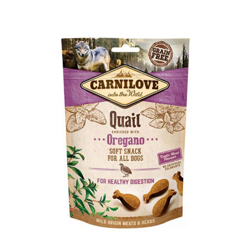 Friandises semi-humide caille & origan pour Chien